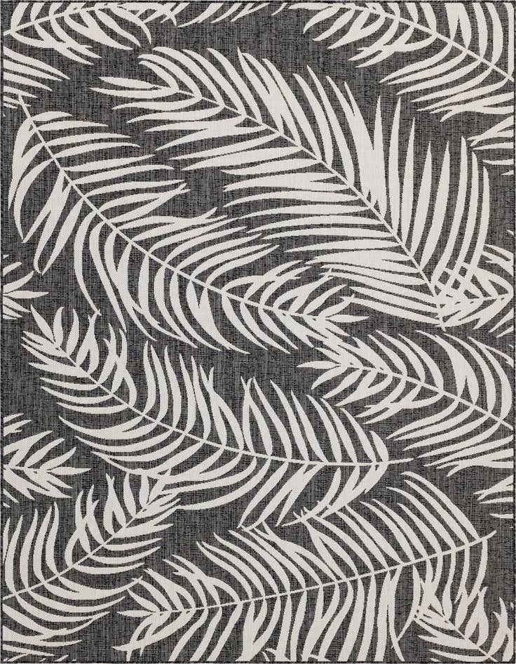 Detail image of 7' 10 x 11' Easy-Clean Botanical Indoor / Outdoor Rug