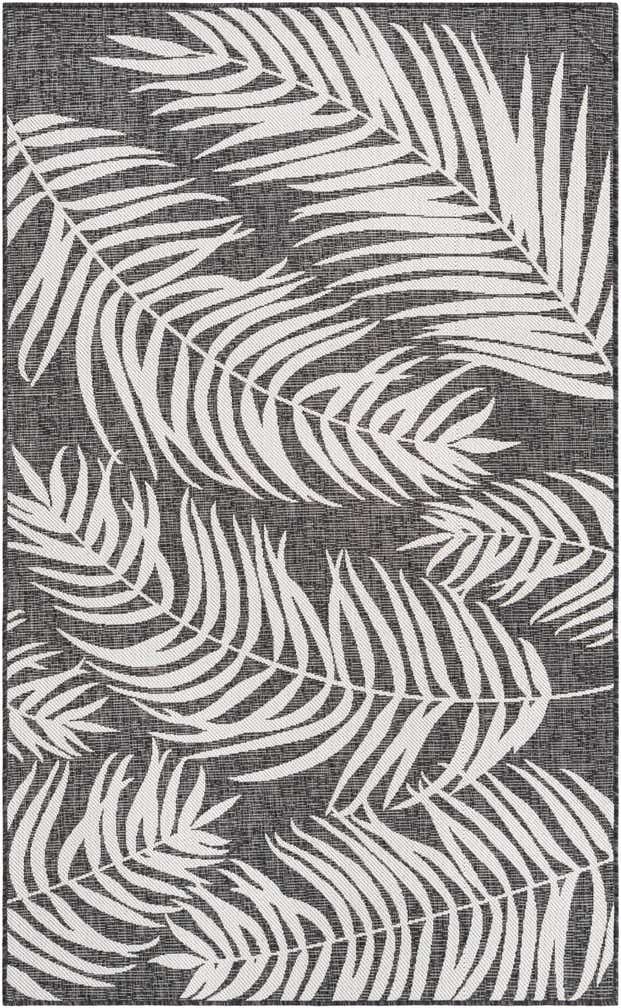 5' 3 x 8' Easy-Clean Botanical Indoor / Outdoor Rug
