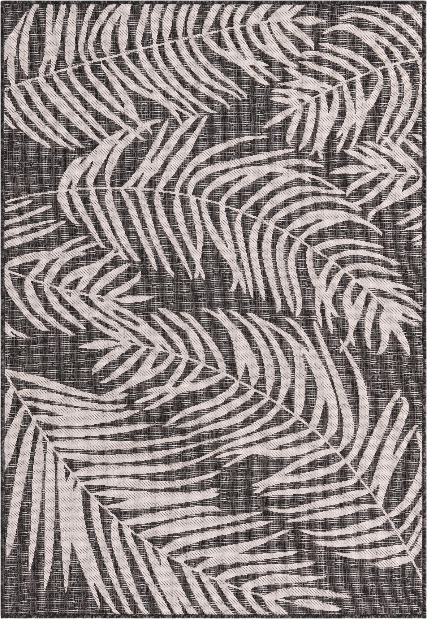 4' x 6'  Washable Botanical Indoor / Outdoor Rug