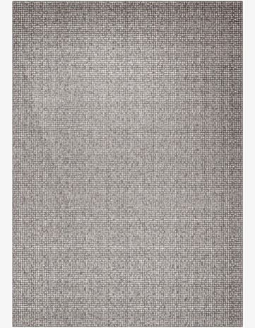 Charcoal Easy-Clean Checkered Indoor / Outdoor Rug
