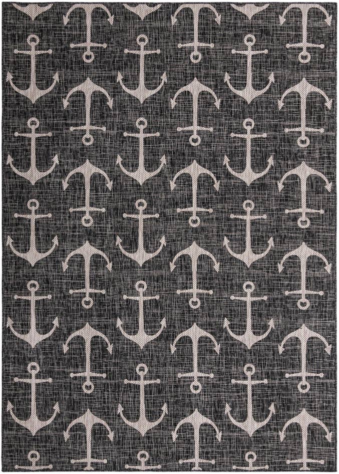 Detail image of 7' 10 x 11' Easy-Clean Coastal Indoor / Outdoor Rug