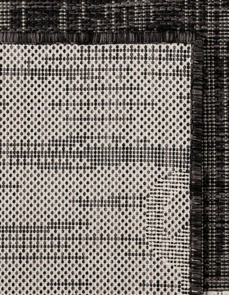 Detail image of Custom Charcoal Easy-Clean Coastal Indoor / Outdoor Rug