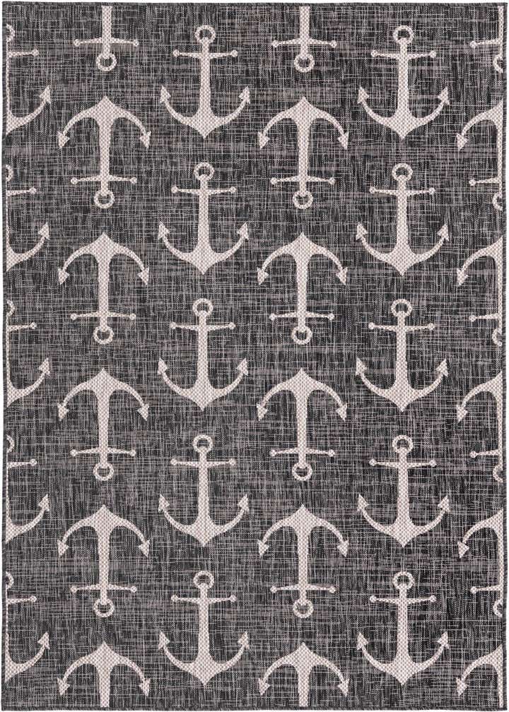 5' 3 x 8' Easy-Clean Coastal Indoor / Outdoor Rug