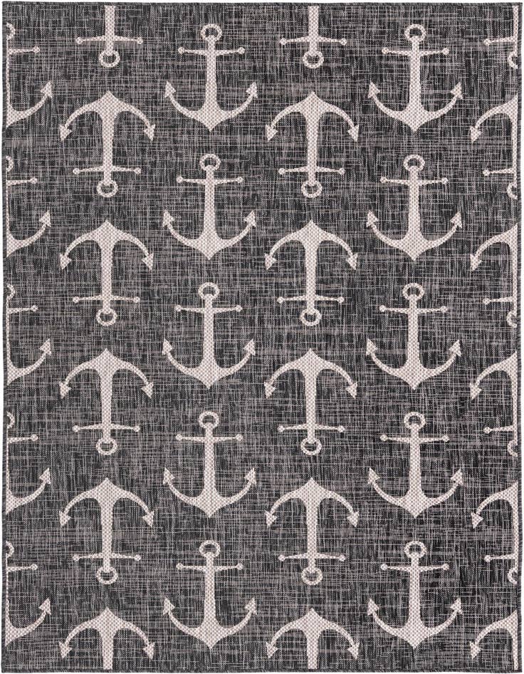 Detail image of 5' 3 x 8' Easy-Clean Coastal Indoor / Outdoor Rug