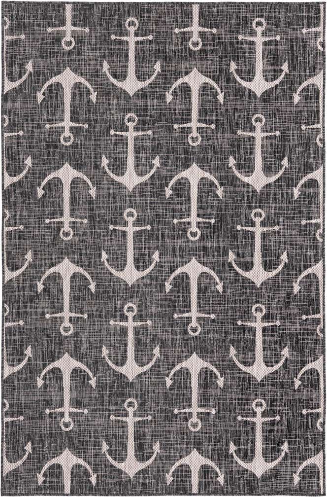 5' 3 x 8' Easy-Clean Coastal Indoor / Outdoor Rug