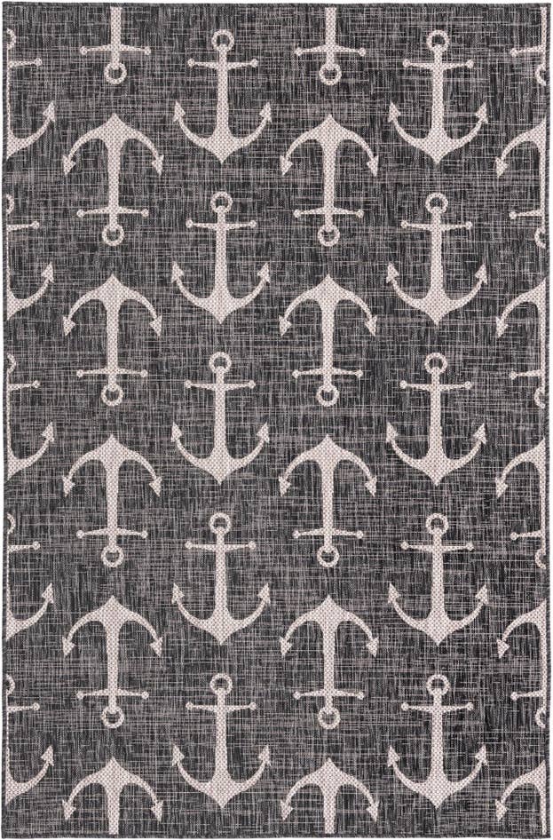 Detail image of 5' 3 x 8' Easy-Clean Coastal Indoor / Outdoor Rug