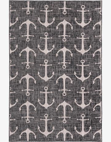 5' 3 x 8' Easy-Clean Coastal Indoor / Outdoor Rug