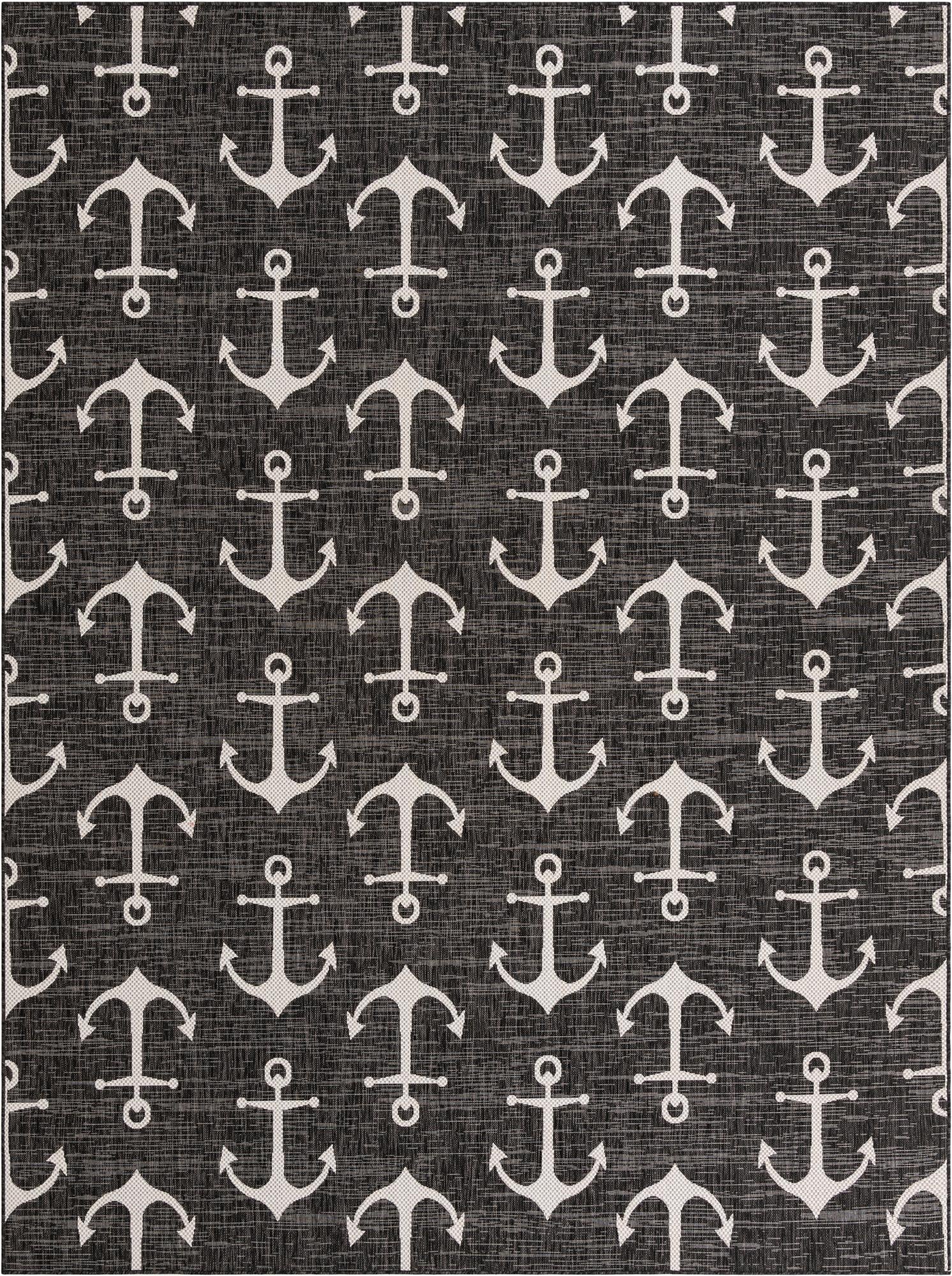 9' x 12'  Washable Coastal Indoor / Outdoor Rug