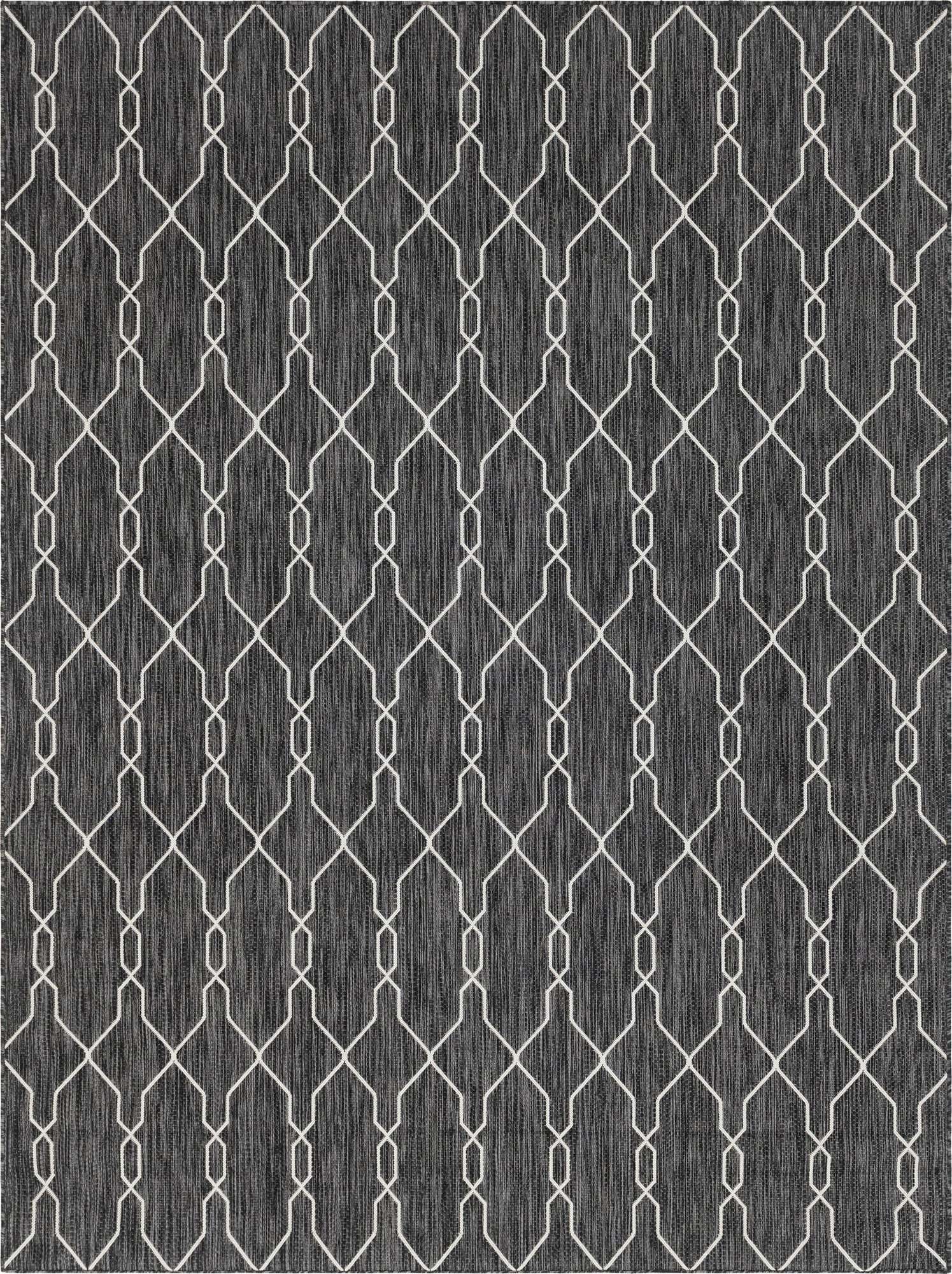 9' x 12' Easy-Clean Lattice Indoor / Outdoor Rug