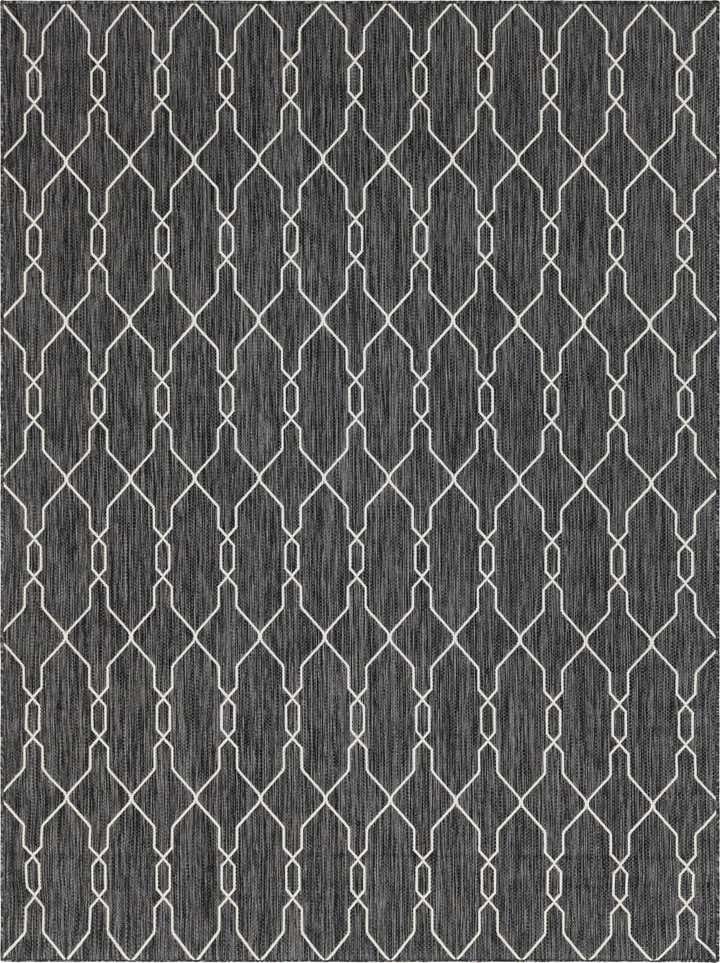 9' x 12' Easy-Clean Lattice Indoor / Outdoor Rug