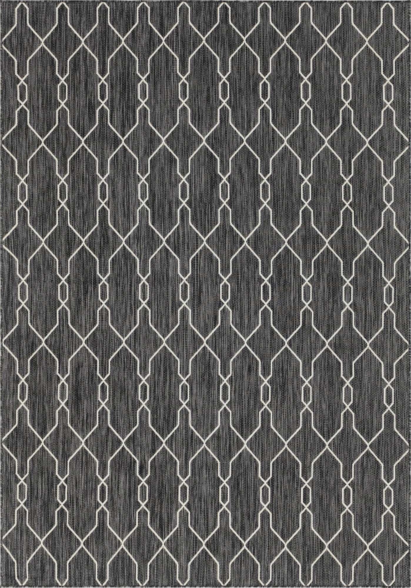 7' 10 x 11' Easy-Clean Lattice Indoor / Outdoor Rug