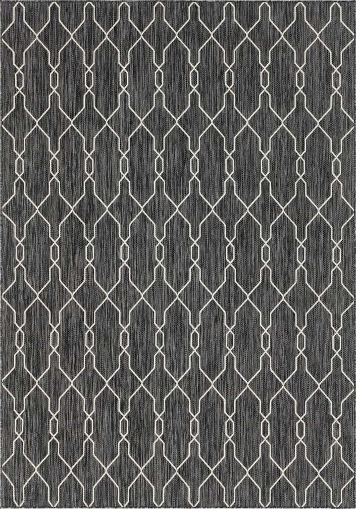 7' 10 x 11' Easy-Clean Lattice Indoor / Outdoor Rug