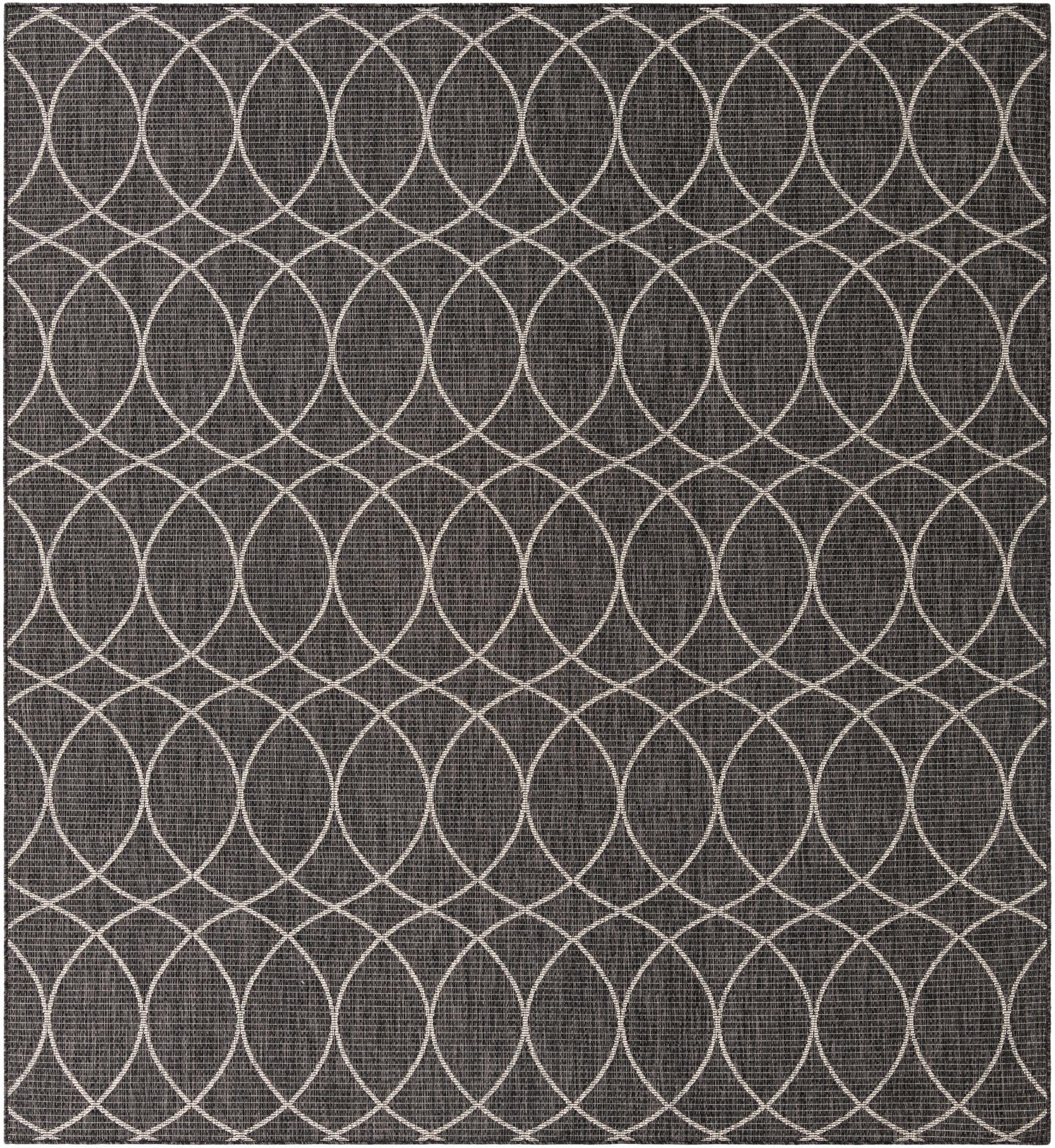 9' x 9' 9 Easy-Clean Lattice Indoor / Outdoor Rug