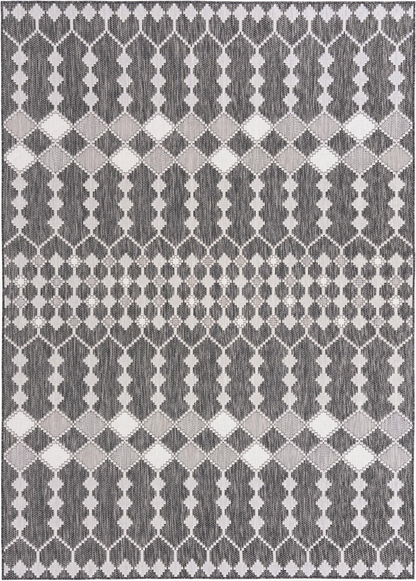 7' 10 x 11' Washable Lattice Indoor / Outdoor Rug