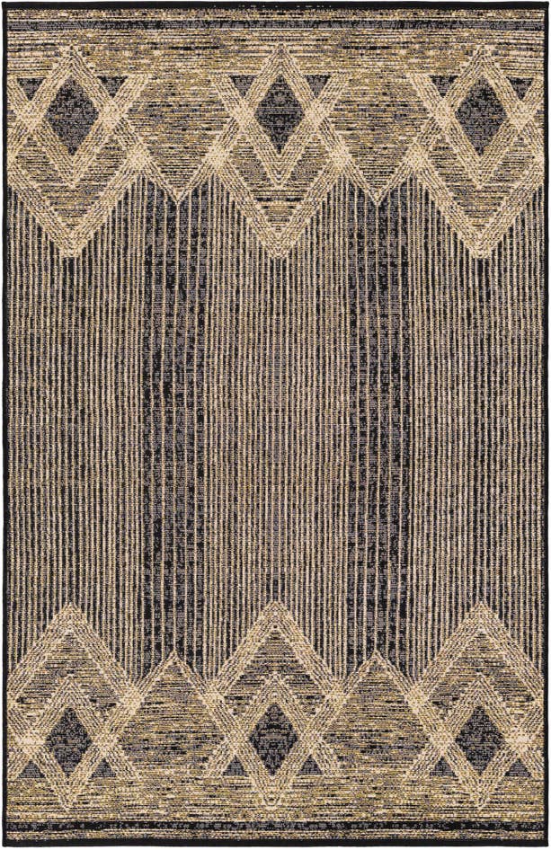Detail image of 4' x 6' Easy-Clean Modern Indoor / Outdoor Rug