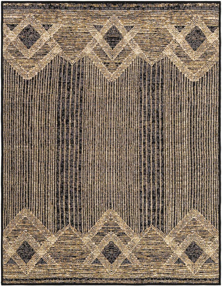 Detail image of 3' 3 x 5' 3 Easy-Clean Modern Indoor / Outdoor Rug