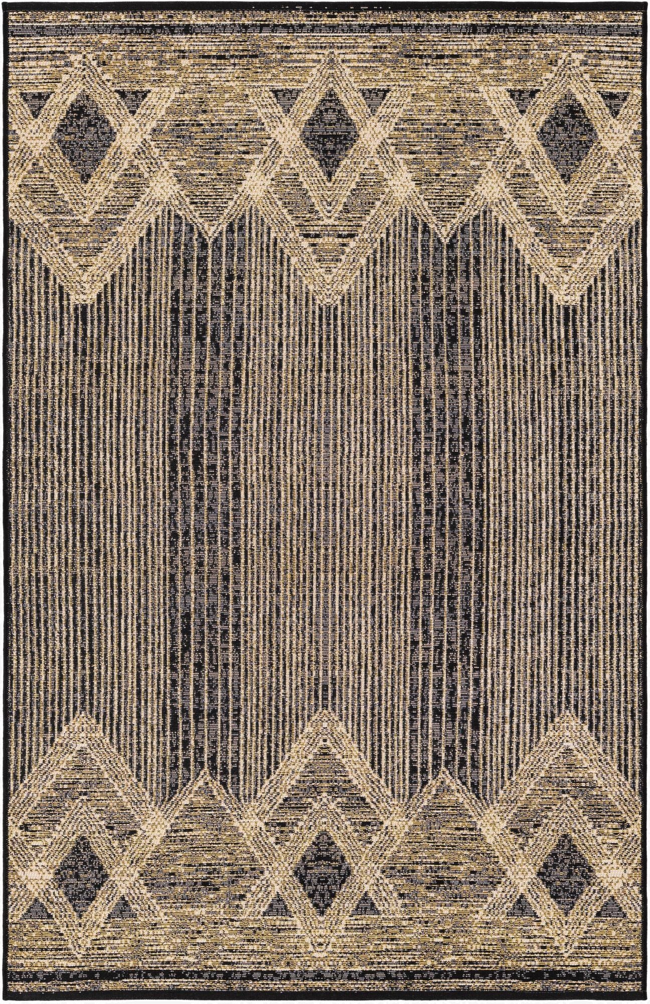 4' x 6'  Washable Modern Indoor / Outdoor Rug