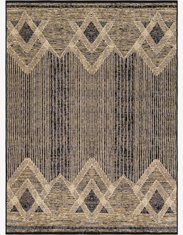 Charcoal Easy-Clean Modern Indoor / Outdoor Rug