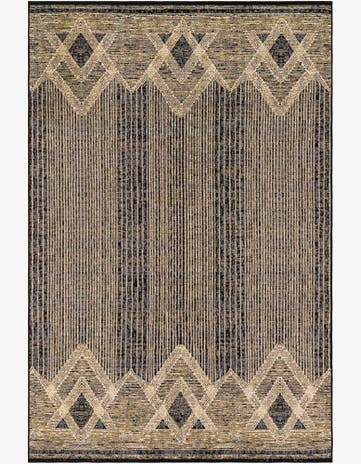 Charcoal Easy-Clean Modern Indoor / Outdoor Rug