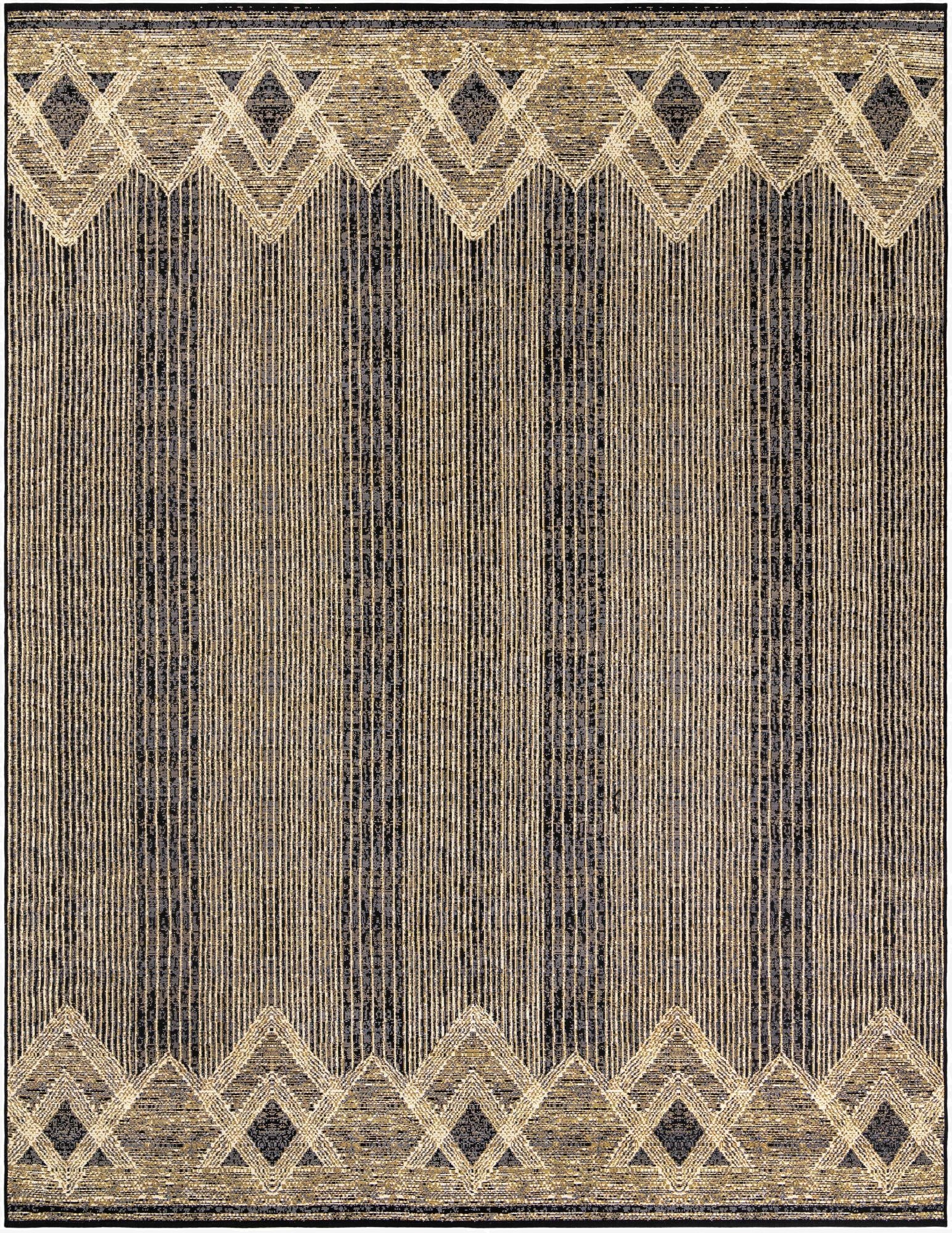 9' x 12'  Washable Modern Indoor / Outdoor Rug
