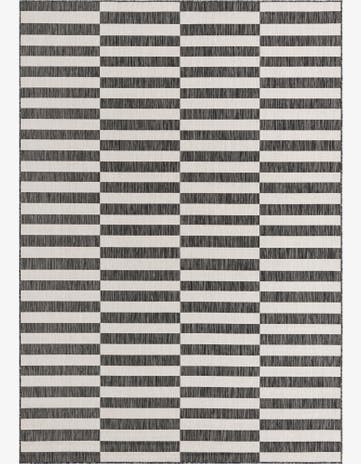 Charcoal Easy-Clean Ribbon Indoor / Outdoor Rug