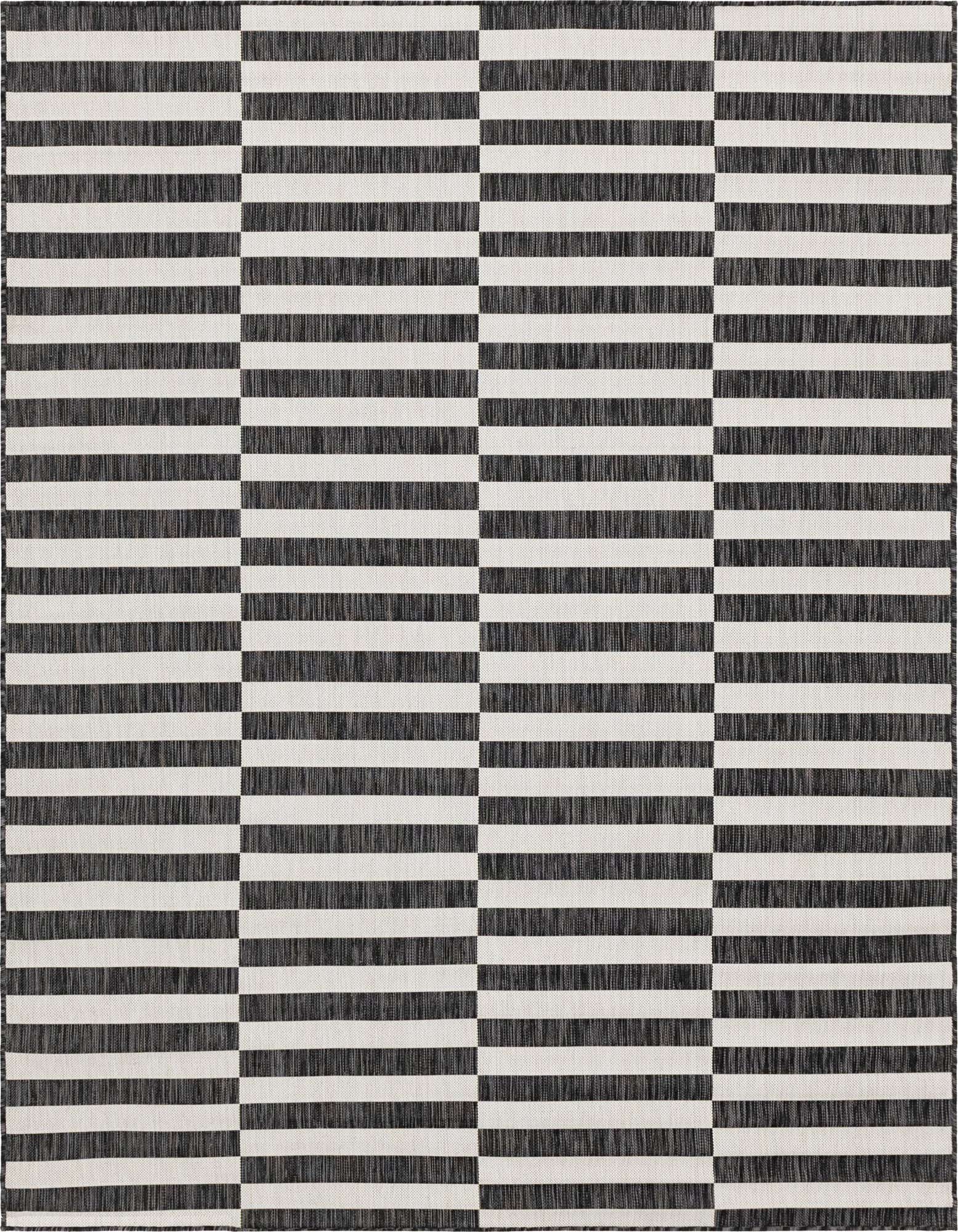 7' x 10' Easy-Clean Striped Indoor / Outdoor Rug