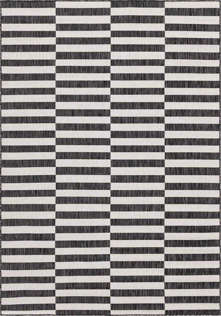 7' x 10' Easy-Clean Striped Indoor / Outdoor Rug