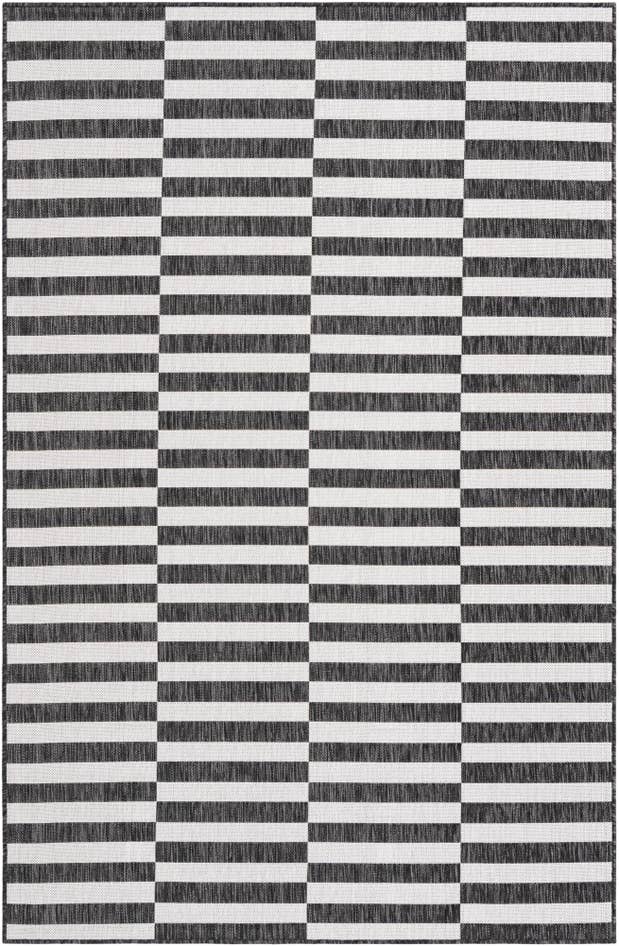 Detail image of 5' 3 x 8' Easy-Clean Striped Indoor / Outdoor Rug