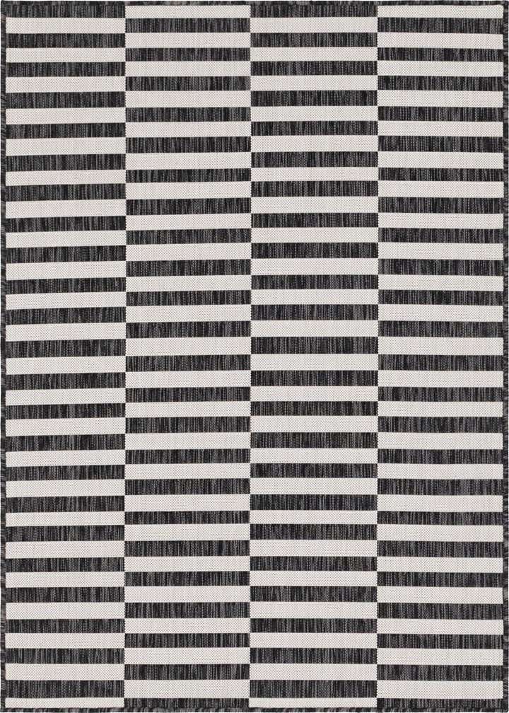 4' x 6' Easy-Clean Striped Indoor / Outdoor Rug