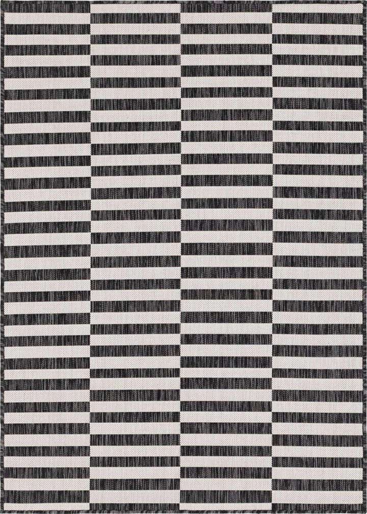 2' x 3' Easy-Clean Striped Indoor / Outdoor Rug