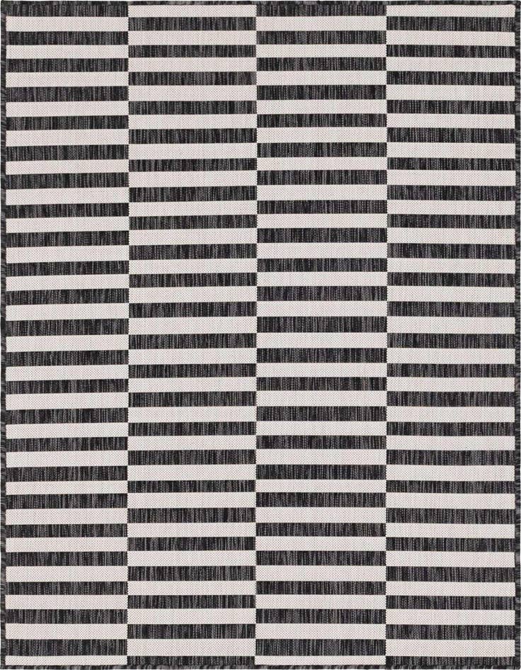 Detail image of 2' x 3' Easy-Clean Striped Indoor / Outdoor Rug