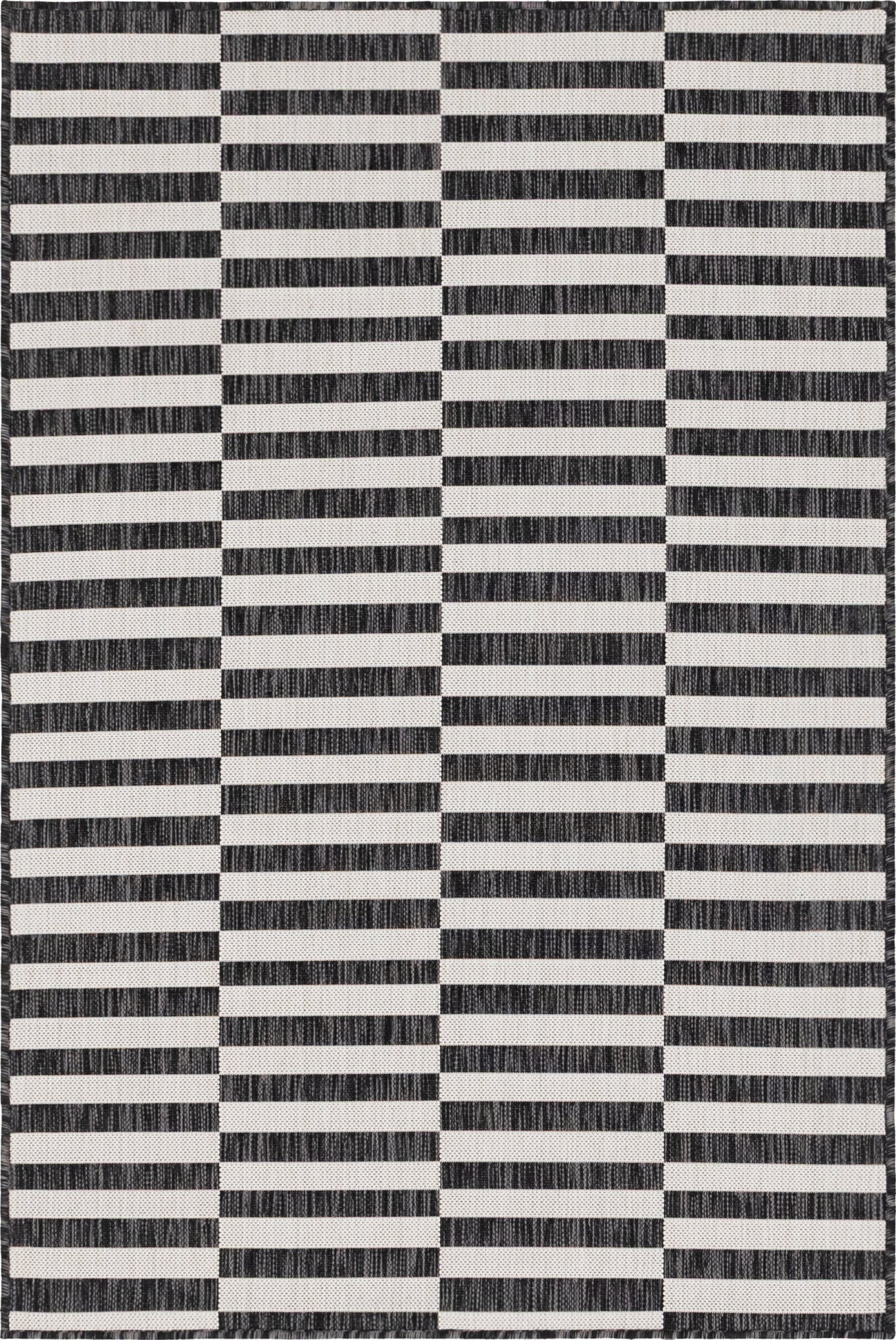 4' x 6'  Washable Striped Indoor / Outdoor Rug