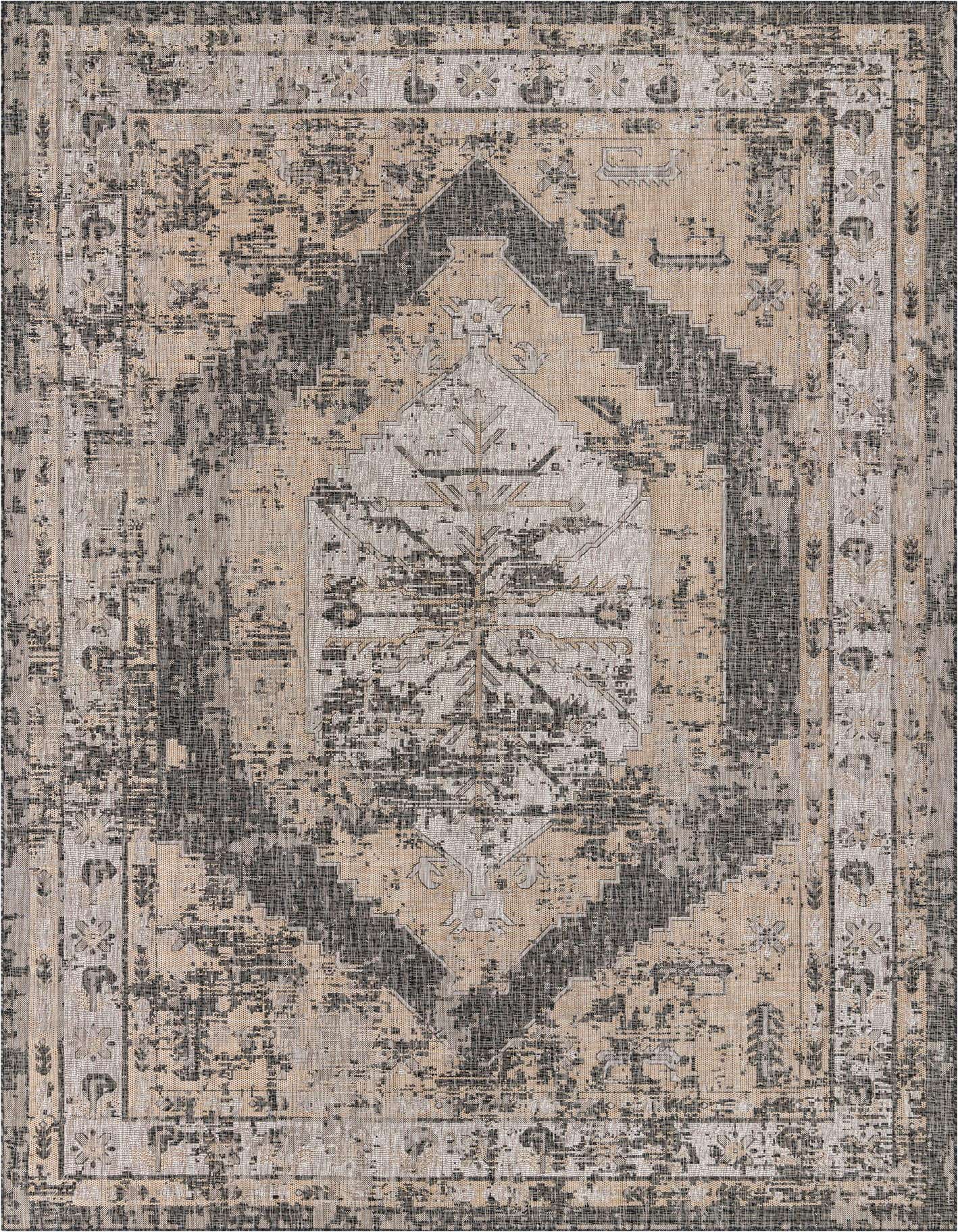 10' x 14' Easy-Clean Traditional Indoor / Outdoor Rug