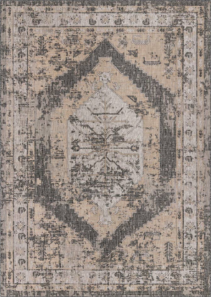Detail image of 10' x 14' Easy-Clean Traditional Indoor / Outdoor Rug