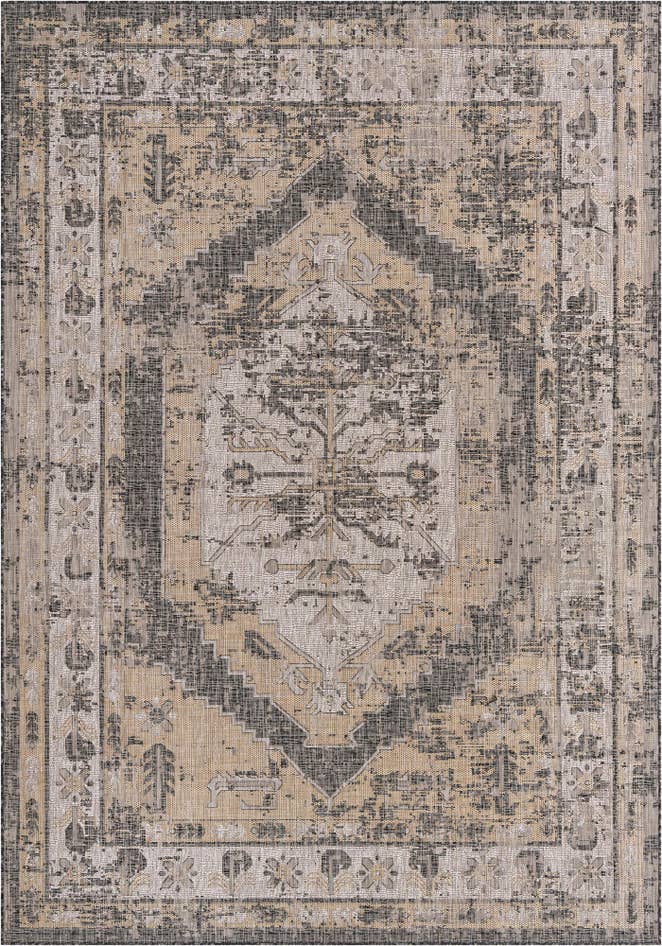 Detail image of 7' 10 x 11' Easy-Clean Traditional Indoor / Outdoor Rug