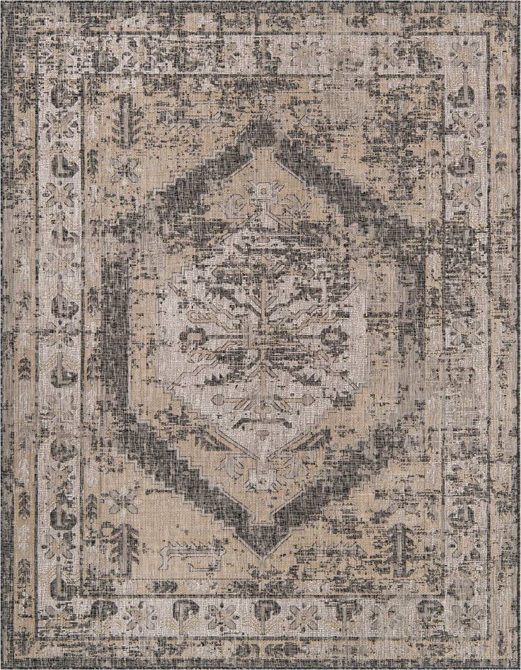 Detail image of 7' x 10' Easy-Clean Traditional Indoor / Outdoor Rug