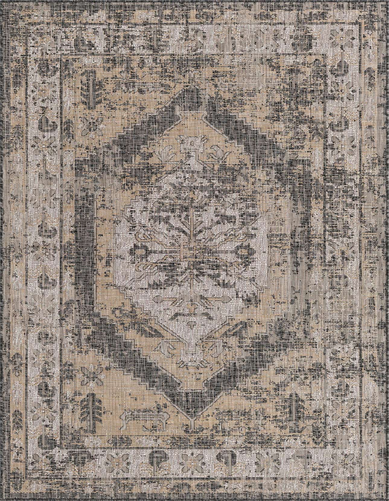5' 3 x 8' Easy-Clean Traditional Indoor / Outdoor Rug