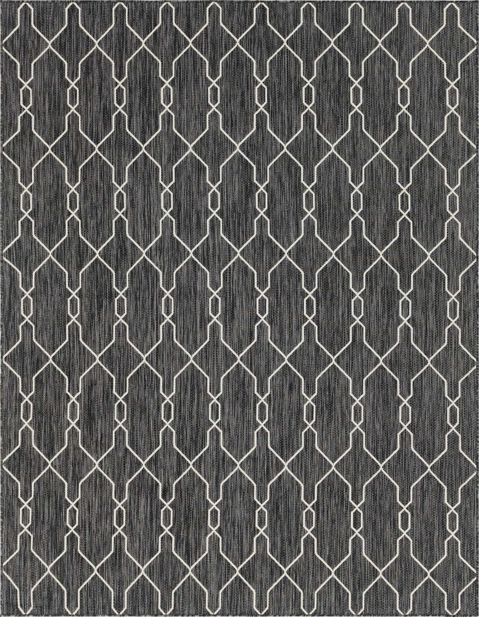 7' 10 x 11' Easy-Clean Trellis Indoor / Outdoor Rug