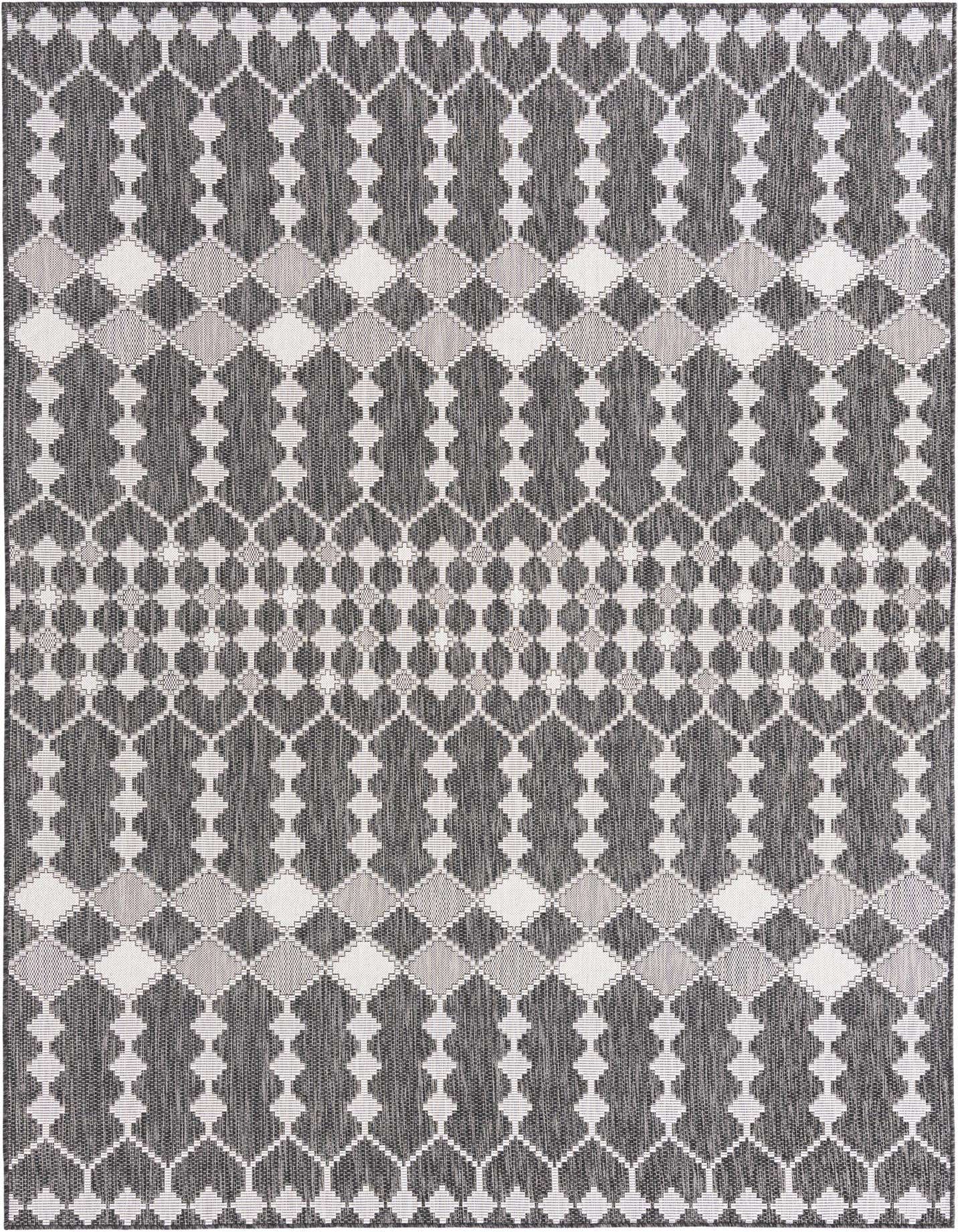 7' 10 x 11' Easy-Clean Trellis Indoor / Outdoor Rug