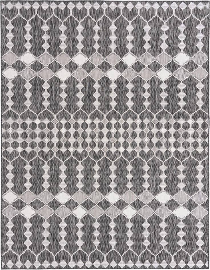 Detail image of 7' 10 x 11' Easy-Clean Trellis Indoor / Outdoor Rug