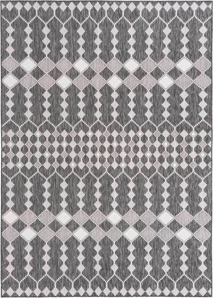 7' 10 x 11' Easy-Clean Trellis Indoor / Outdoor Rug