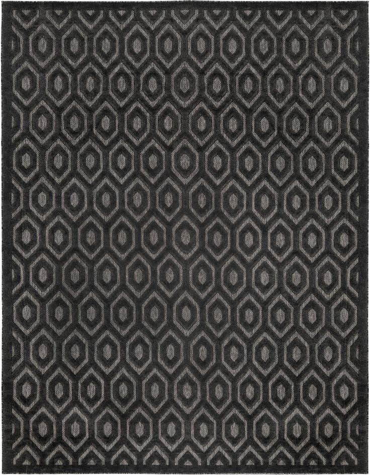 Detail image of 9' x 12' Easy-Clean Trellis Textured Indoor / Outdoor Rug