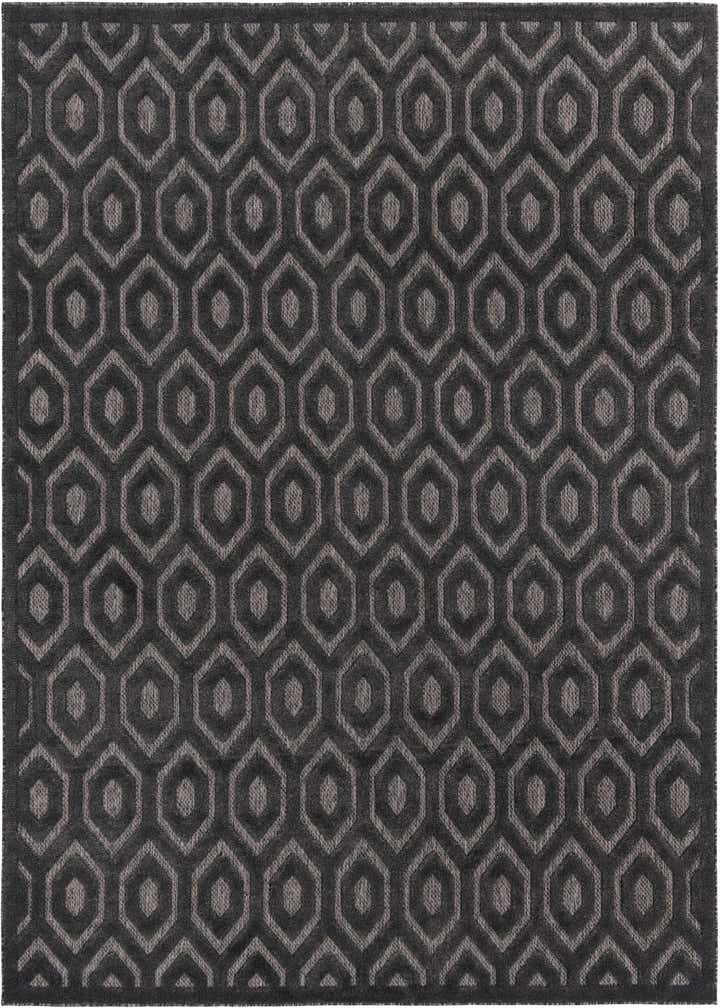 7' 10 x 10' Easy-Clean Trellis Textured Indoor / Outdoor Rug