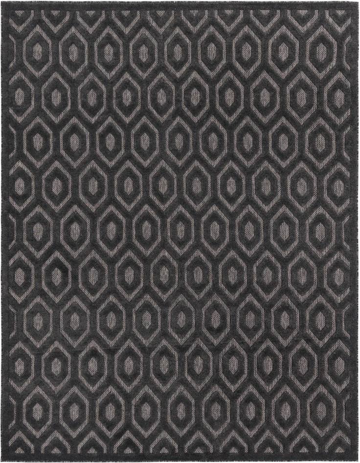 Detail image of 7' 10 x 10' Easy-Clean Trellis Textured Indoor / Outdoor Rug