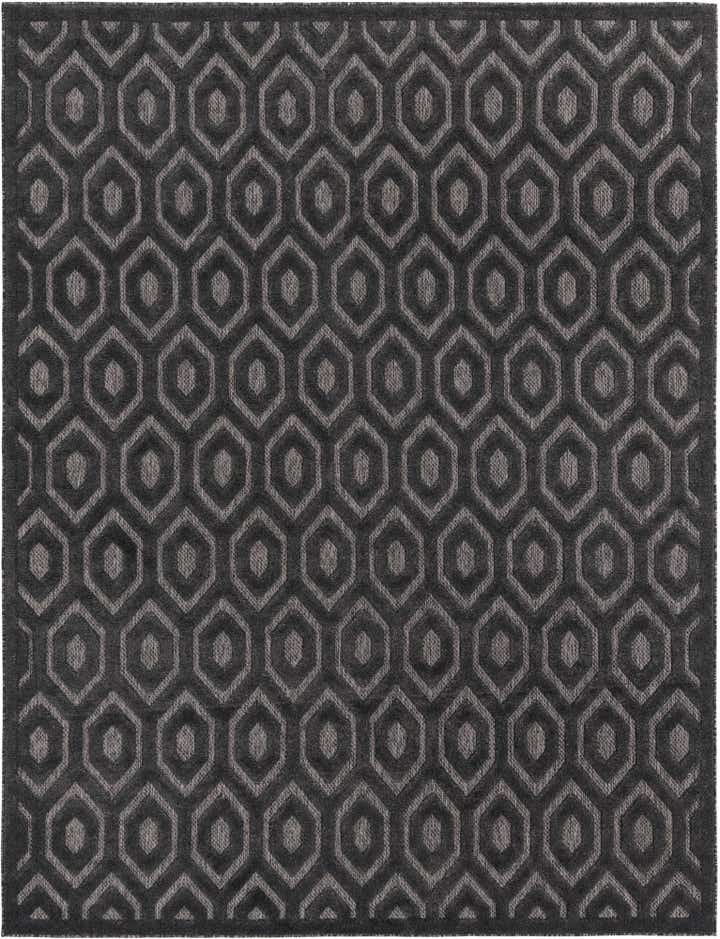 7' 10 x 10' Easy-Clean Trellis Textured Indoor / Outdoor Rug