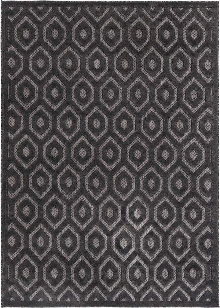 6' x 9' Easy-Clean Trellis Textured Indoor / Outdoor Rug