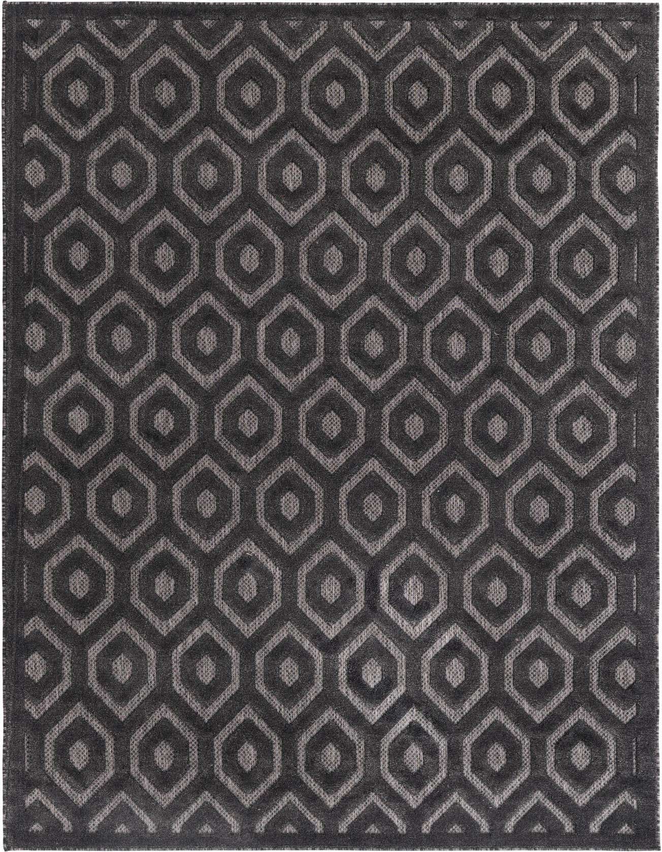 6' x 9' Easy-Clean Trellis Textured Indoor / Outdoor Rug