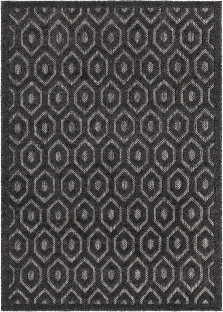 5' 3 x 8' Easy-Clean Trellis Textured Indoor / Outdoor Rug