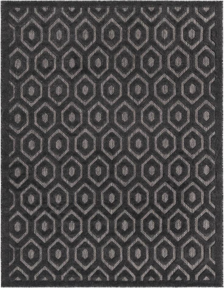 Detail image of 5' 3 x 8' Easy-Clean Trellis Textured Indoor / Outdoor Rug