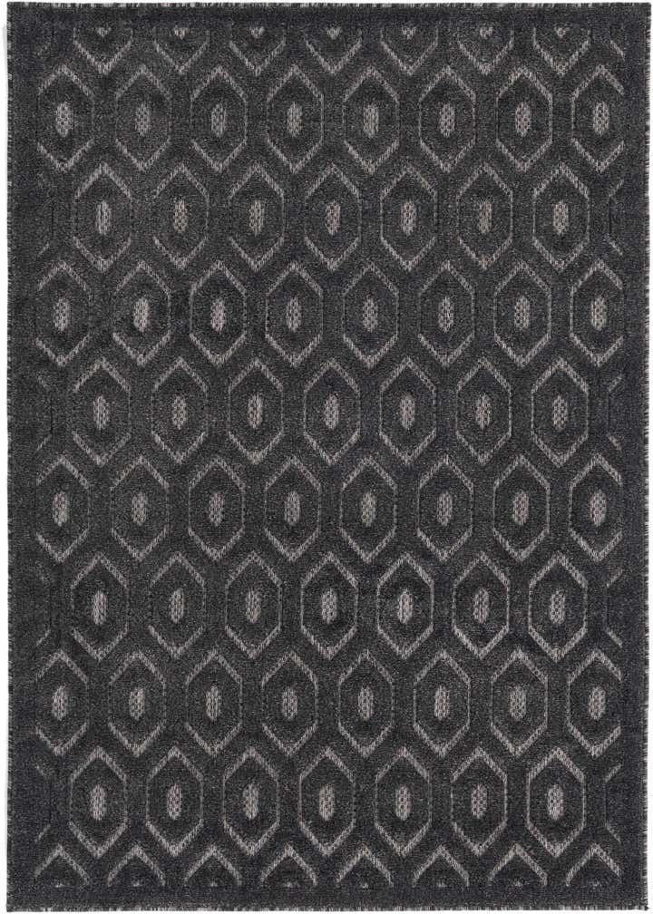 4' x 6' Easy-Clean Trellis Textured Indoor / Outdoor Rug